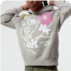 Pacsun I’m Not OK‎ Hoodie Grey size small